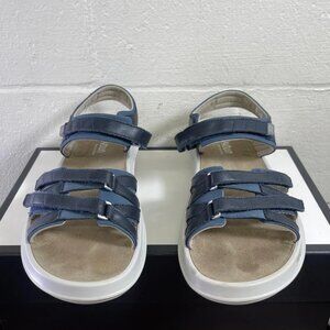 Kybun Tessin 80463 Swiss Technology Blue Leather Comfort Sandals Women's 11 US